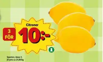 Östenssons Spanien Citroner erbjuda