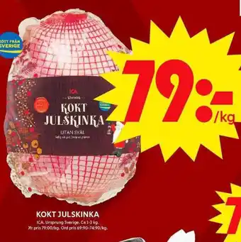 ICA Maxi Kokt julskinka erbjuda