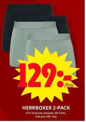 ICA Maxi Herrboxer 2-pack erbjuda