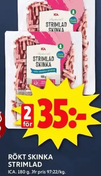 ICA Kvantum Rökt skinka strimlad erbjuda