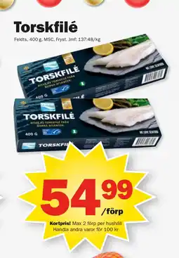 Pekås Torskfilé erbjuda