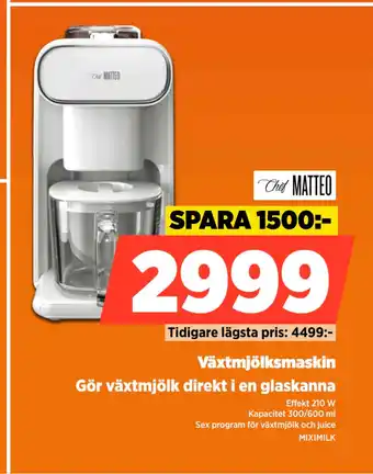 Power Växtmjölksmaskin erbjuda