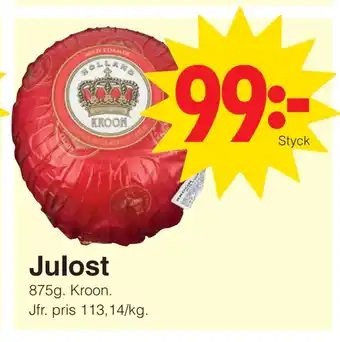 Matöppet Julost erbjuda