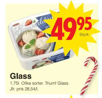 Matöppet Glass erbjuda