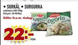 Din Mat SURKÅL • SURGURKA erbjuda