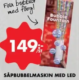 ÖoB Såpbubbelmaskin med led erbjuda