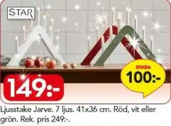 Bo Ohlsson Star Ljusstake Jarve 7 ljus 41x36 cm erbjuda