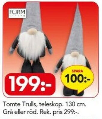 Bo Ohlsson Form Living Tomte Trulls, teleskop 130 cm erbjuda