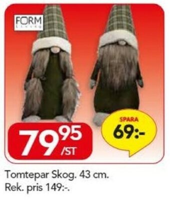 Bo Ohlsson Form Living Tomtepar Skog. 43 cm erbjuda