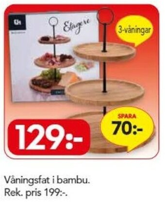 Bo Ohlsson Våningsfat i bambu erbjuda