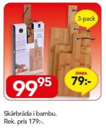Bo Ohlsson Skärbräda i bambu 3-pack erbjuda