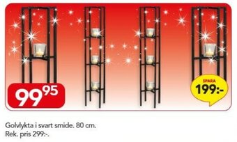 Bo Ohlsson Golvlykta i svart smide 80 cm erbjuda