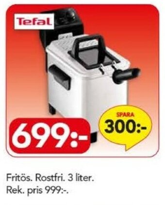 Bo Ohlsson Tefal Fritös Rostfri 3 liter erbjuda