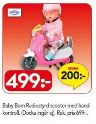 Bo Ohlsson Baby Born Radiostyrd scotter med hand-kontroll erbjuda
