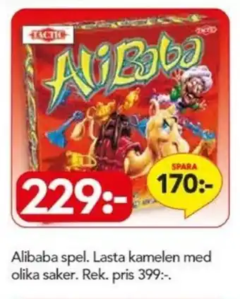 Bo Ohlsson Alibabab spel. Lasta Kamelen med olika saker erbjuda