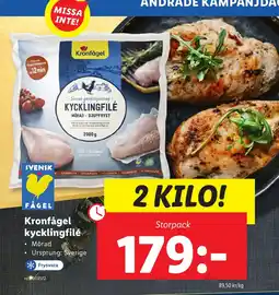 Lidl Kronfågel kycklingfilé erbjuda