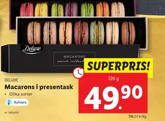 Lidl Deluxe Macarons i presentask erbjuda