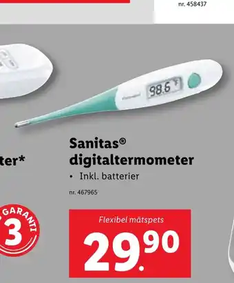 Lidl Sanitas® digitaltermometer erbjuda