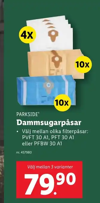 Lidl PARKSIDE® Dammsugarpåsar erbjuda