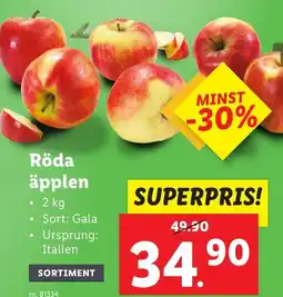 Lidl Röda äpplen erbjuda