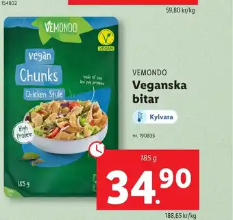 Lidl VEMONDO Veganska bitar erbjuda