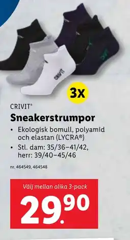 Lidl CRIVIT Sneakerstrumpor erbjuda