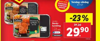 Lidl CULINEA Bords- kyckling erbjuda