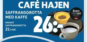 Ica Hajen Lagpris Saffransgrotta med kaffe erbjuda