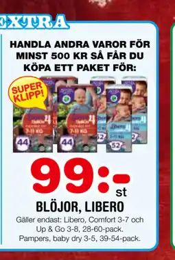 Nya Pulsen BLÖJOR, LIBERO erbjuda
