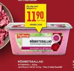 Willys Hemma RÖDBETSSALLAD erbjuda
