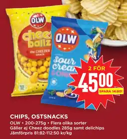 Willys Hemma CHIPS, OSTSNACKS erbjuda