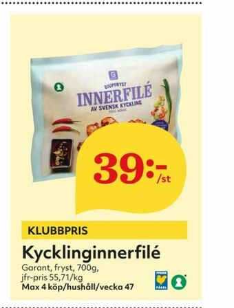 Hemköp Garant Kycklinginnerfilé erbjuda