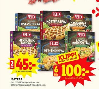 ICA Kvantum Felix Matpajer erbjuda