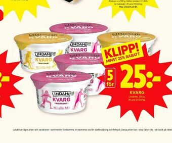 ICA Kvantum Lindahls Kvarg erbjuda