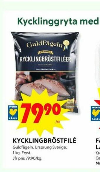 ICA Kvantum Guldfågeln Kycklingbröstfilé erbjuda