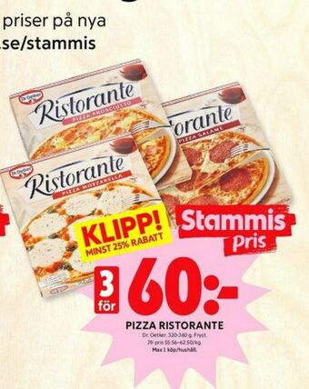 ICA Kvantum Ristorante Pizza erbjuda