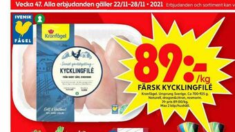 ICA Maxi Kronfågel Kycklingfilé erbjuda