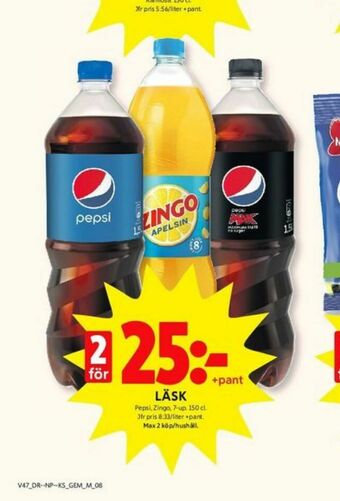 ICA Kvantum Pepsi Läskedryck erbjuda