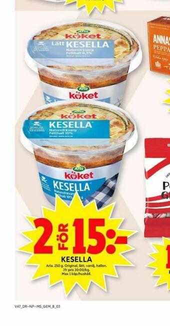 ICA Maxi Arla Köket Kesella erbjuda