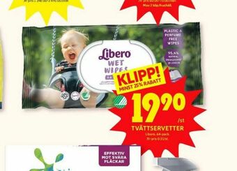 ICA Kvantum Libero Tvättservetter erbjuda