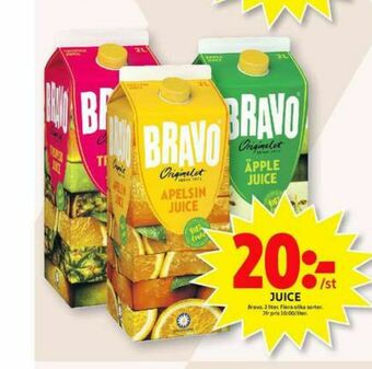 ICA Maxi Bravo Juice erbjuda