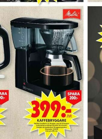 ICA Maxi Melitta Kaffebryggare erbjuda