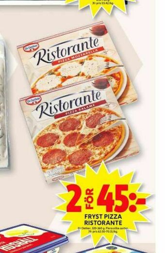 ICA Maxi Ristorante Pizza erbjuda