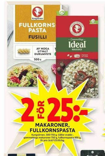 ICA Maxi Kungsörnen Pasta sorterad erbjuda