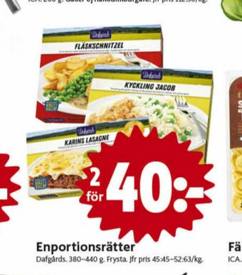 ICA Nära Dafgårds Färdigrätter erbjuda