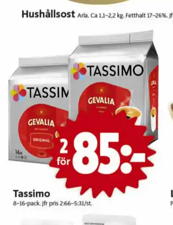 ICA Nära Tassimo Kaffekapslar erbjuda