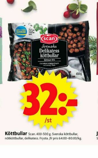 ICA Supermarket Scan Köttbullar erbjuda