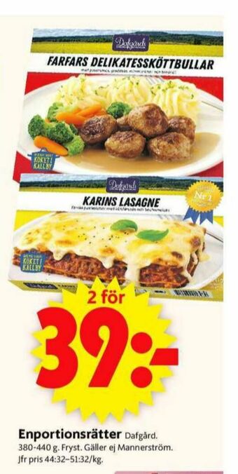 ICA Supermarket Dafgårds Färdigrätter erbjuda