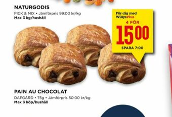 Willys Dafgårds Butiksbakat kaffebröd erbjuda