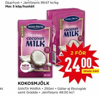 Willys Santa Maria Kokosmjölk erbjuda